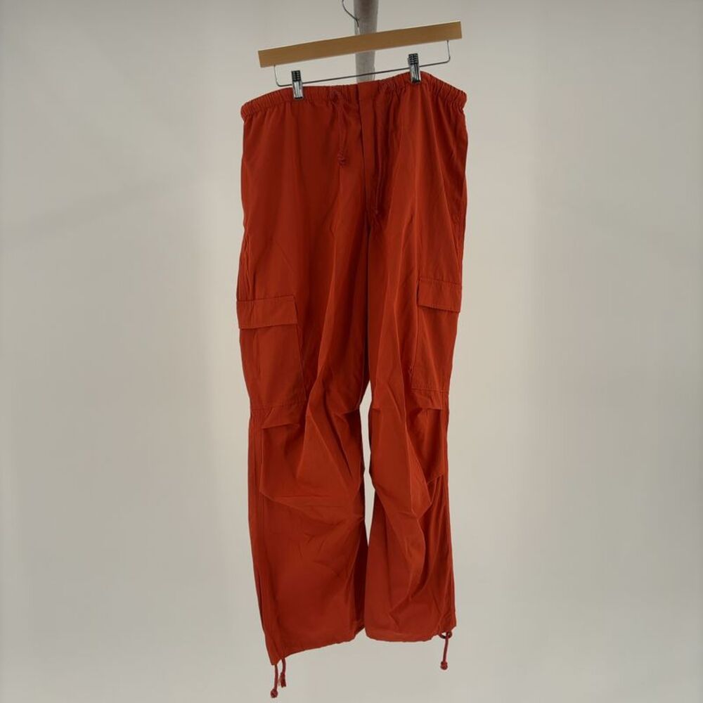 Local European Oversized Cargo Track Pants in Rust